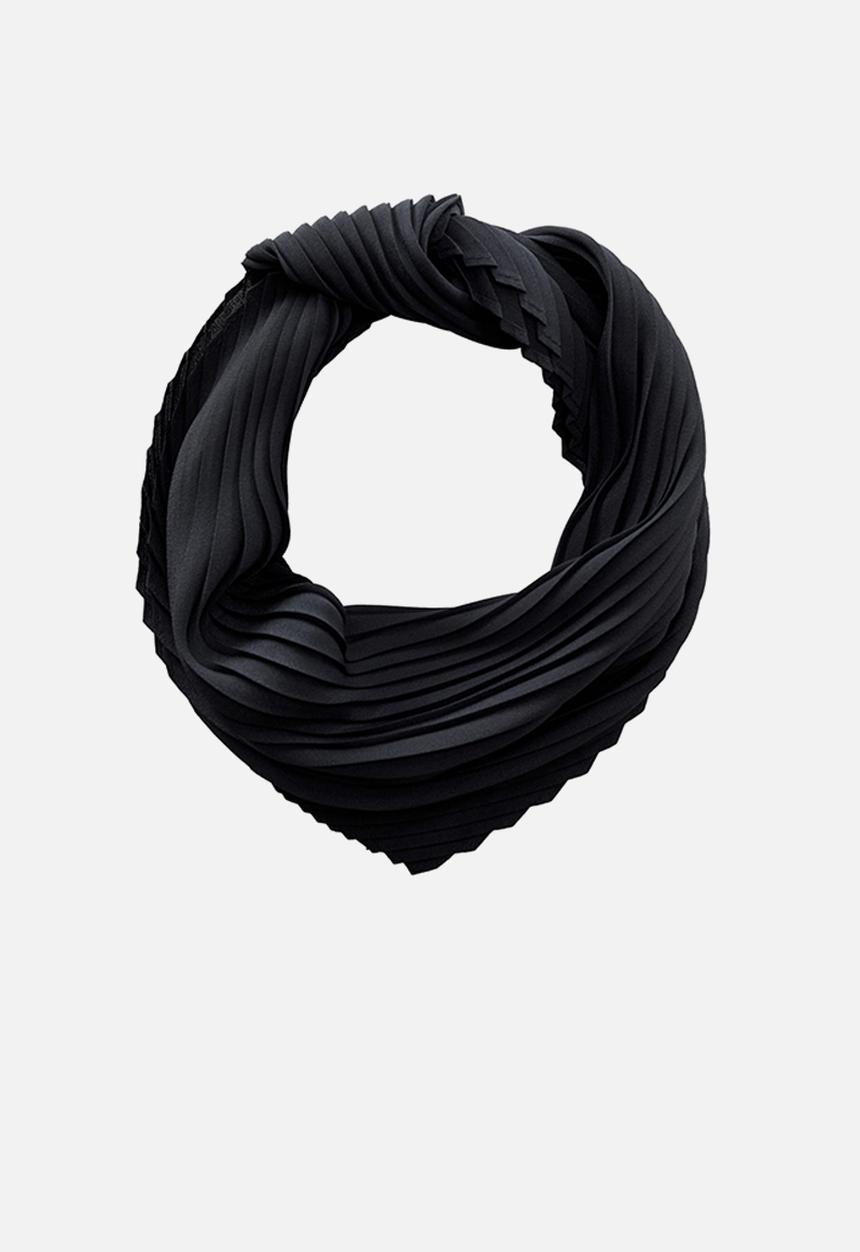 MANGO - Neck scarf pleats - black