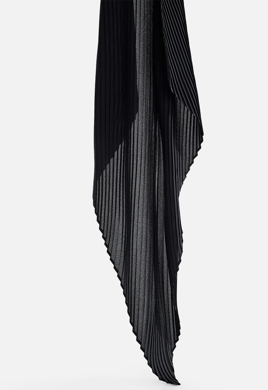 MANGO - Neck scarf pleats - black