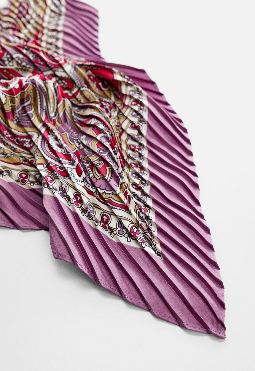 MANGO - Neck scarf pleatsp - light/patel purple 