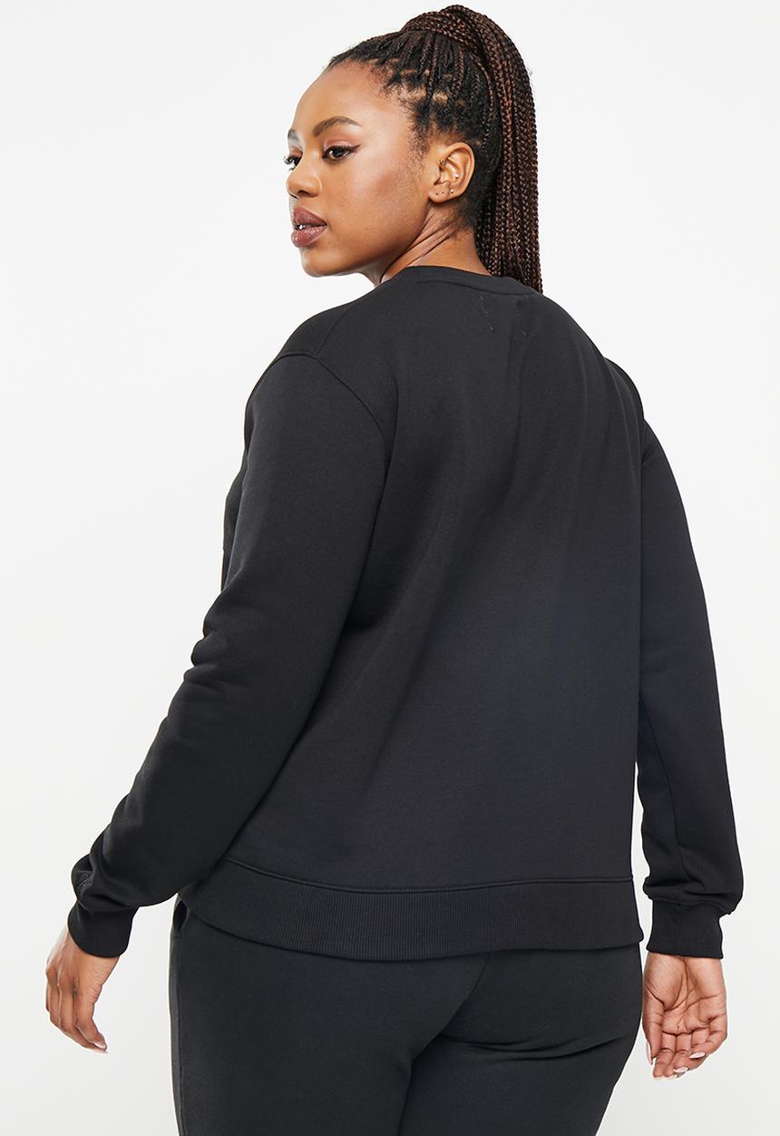 Calvin Klein - Plus monogram logo crew neck - ck black