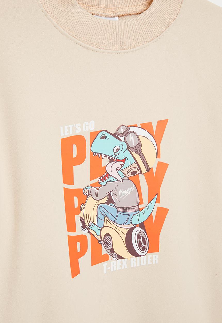 Pop Candy - Dino sweatshirt - stone