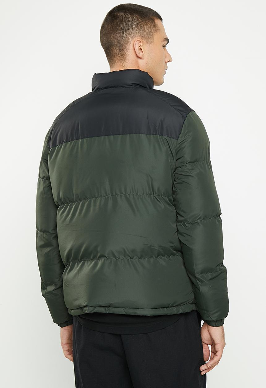 Brave Soul - Davisblockk jacket - black & khaki
