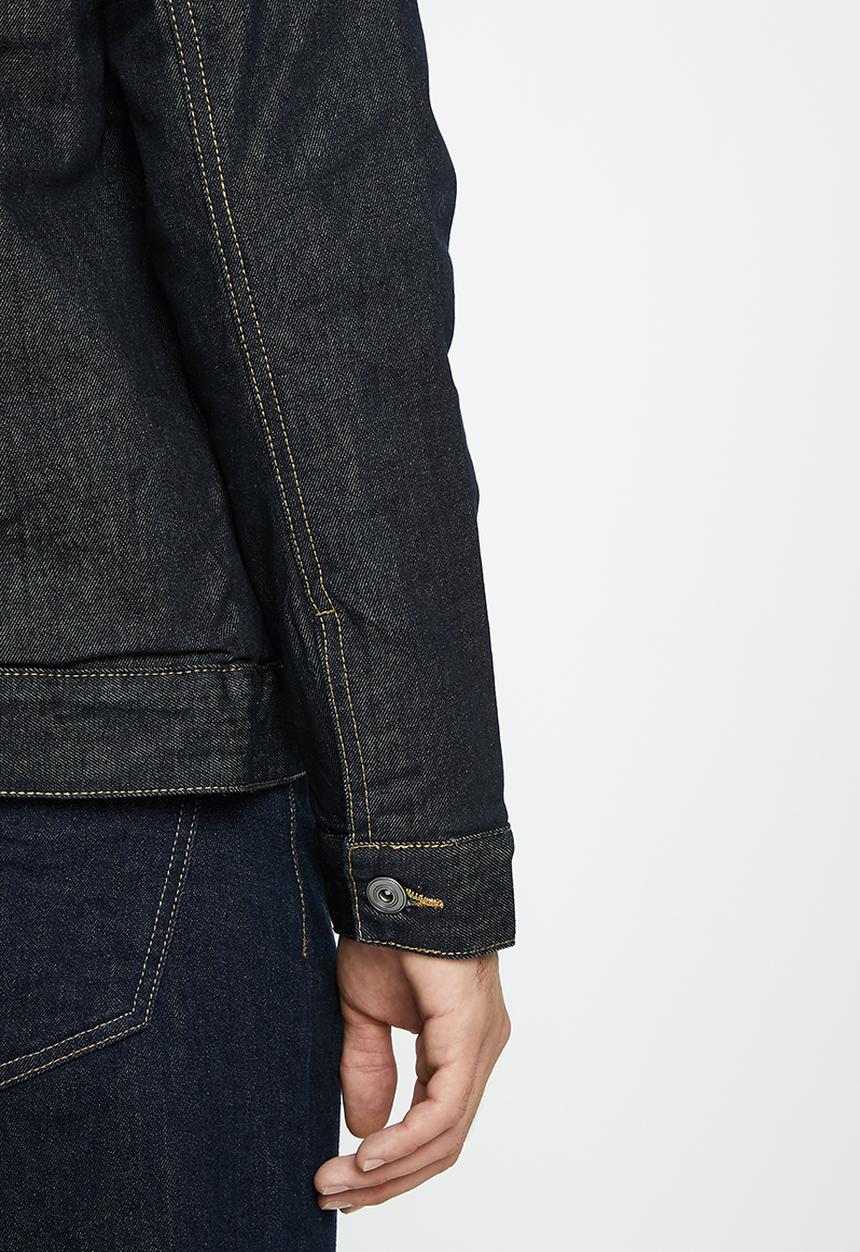 Brave Soul - Larsonborgdb jacket - dark blue denim & cream borg
