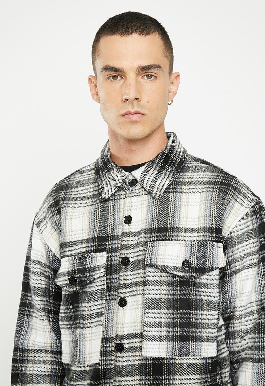 Brave Soul - Busan shirt - ecru check