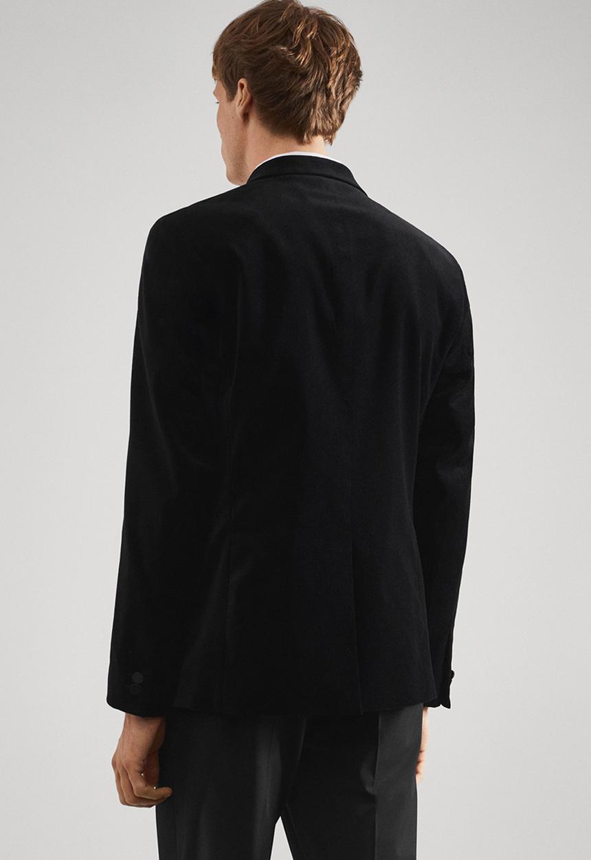 MANGO - Blazer velvet - black