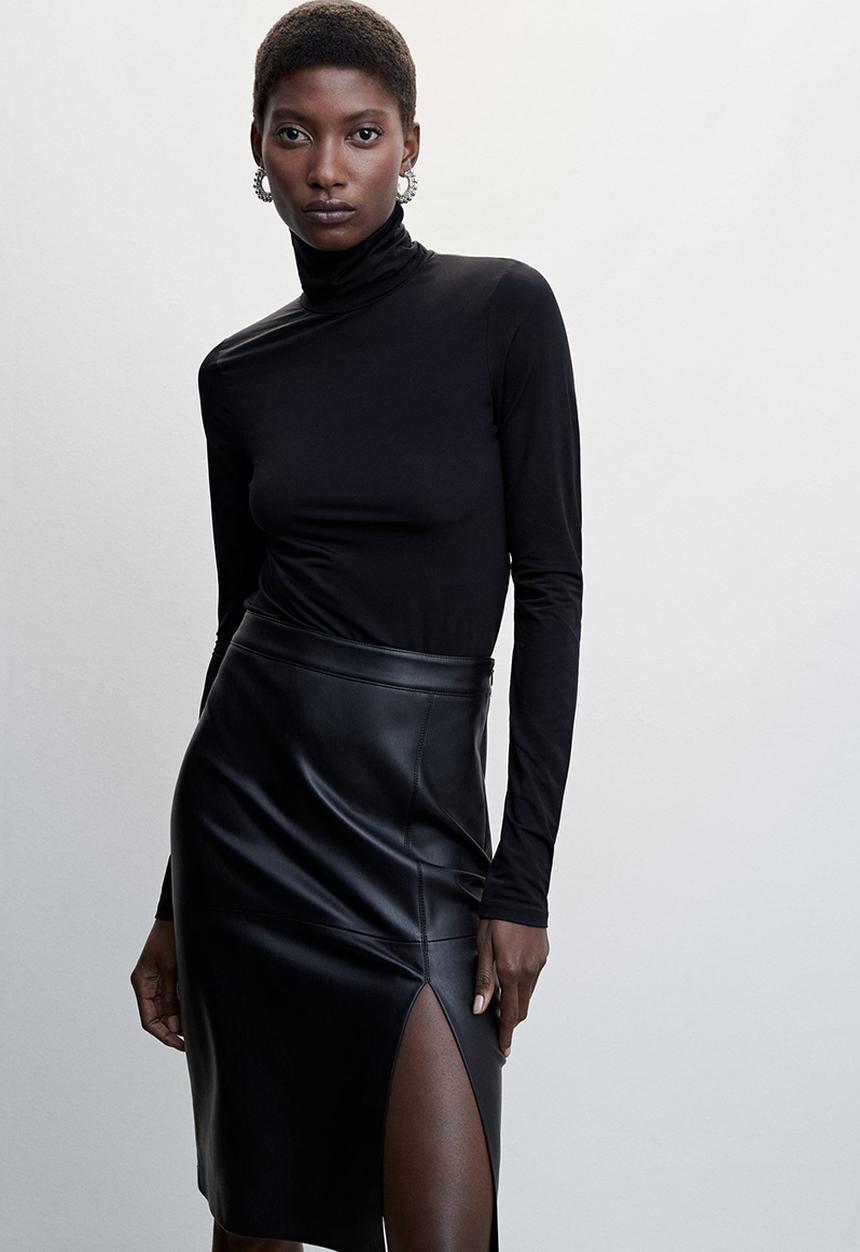 MANGO - Skirt pencil - black