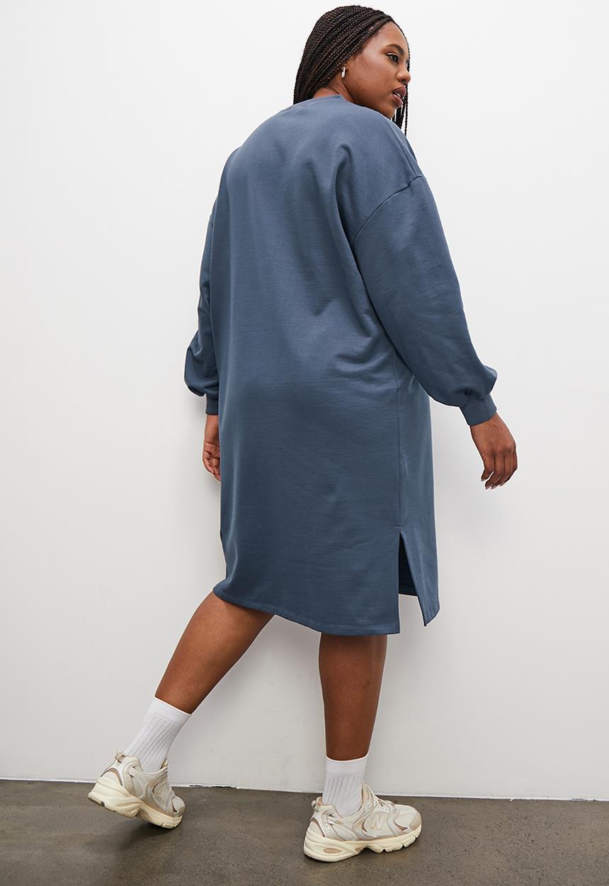 Superbalist - Embroidered sweat dress - navy