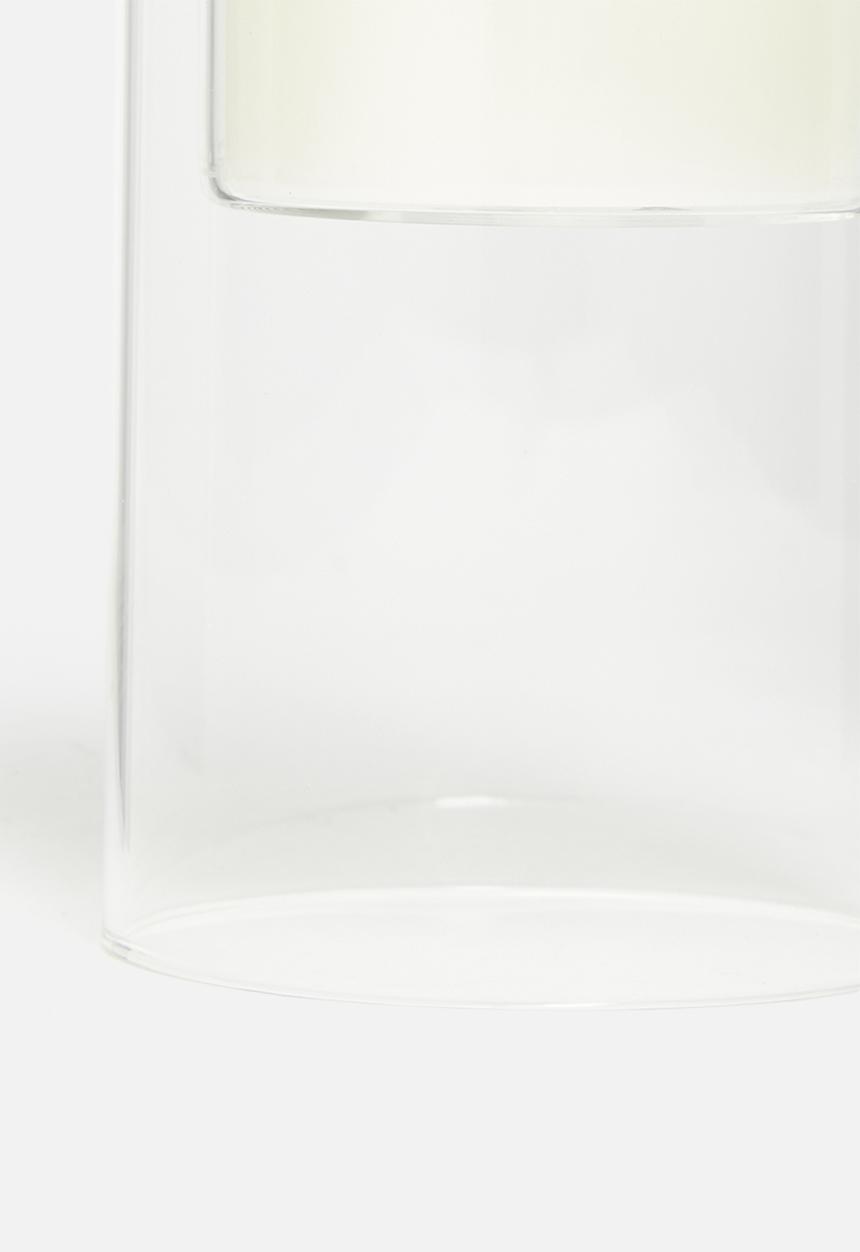 H&S - Glass led candle - white