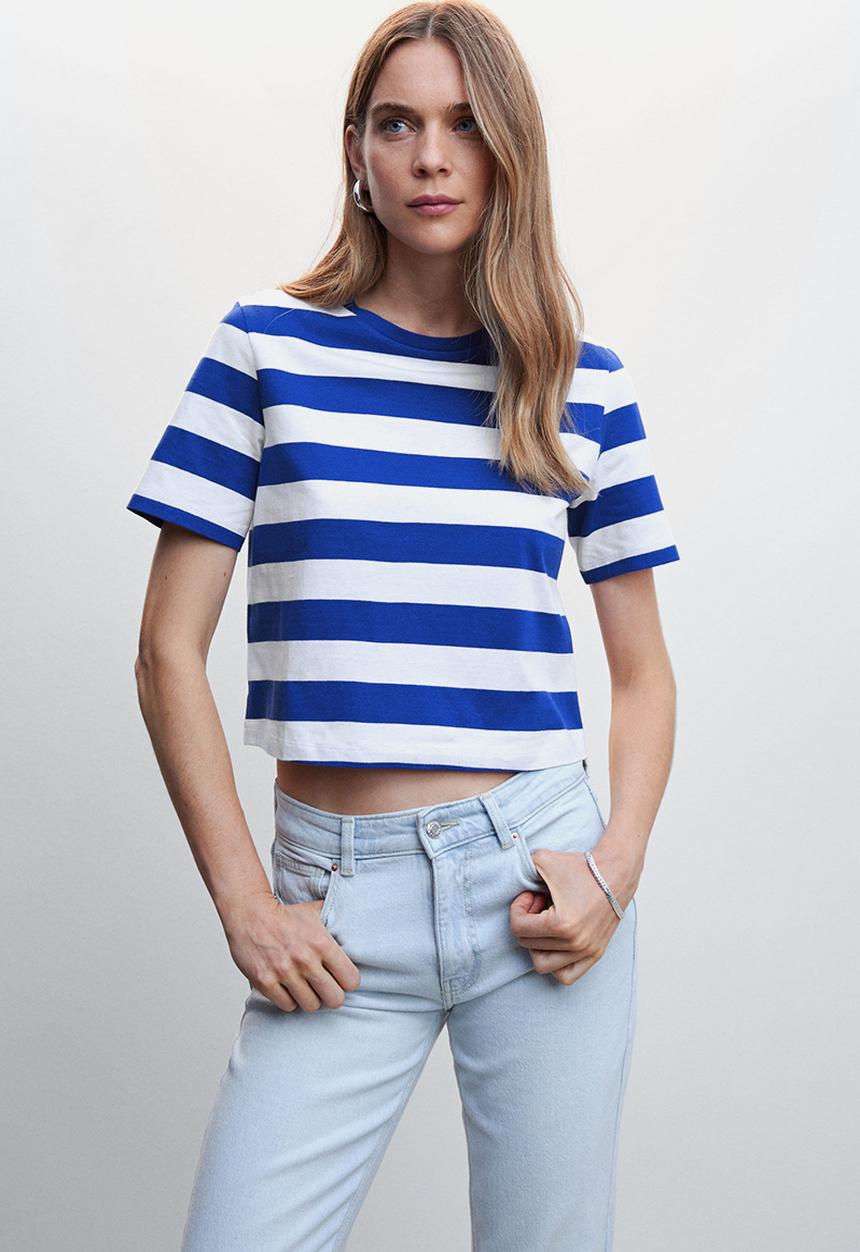MANGO - T-shirt ciao-h - mid blue