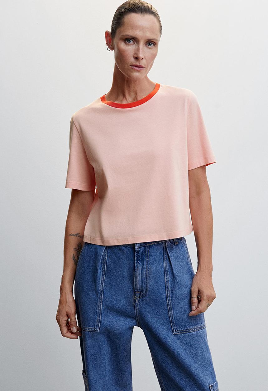 MANGO - T-shirt ciao-h - light pastel pink