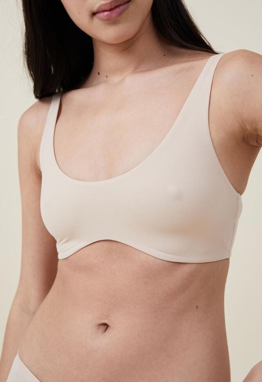 Cotton On - The smoothing wave padded bralette  - frappe