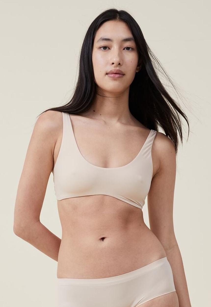 Cotton On - The smoothing wave padded bralette  - frappe