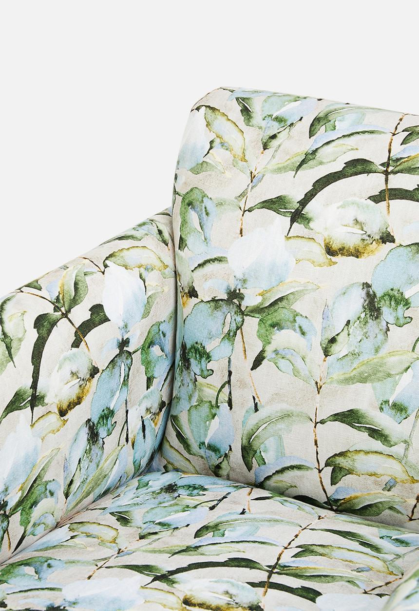 Sixth Floor - Charlotte armchair - watercolour leaves