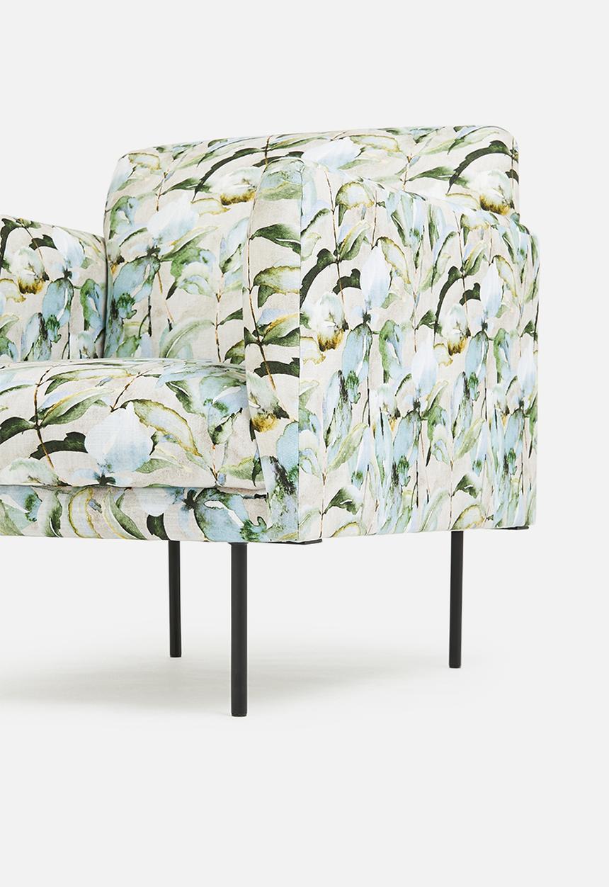 Sixth Floor - Charlotte armchair - watercolour leaves