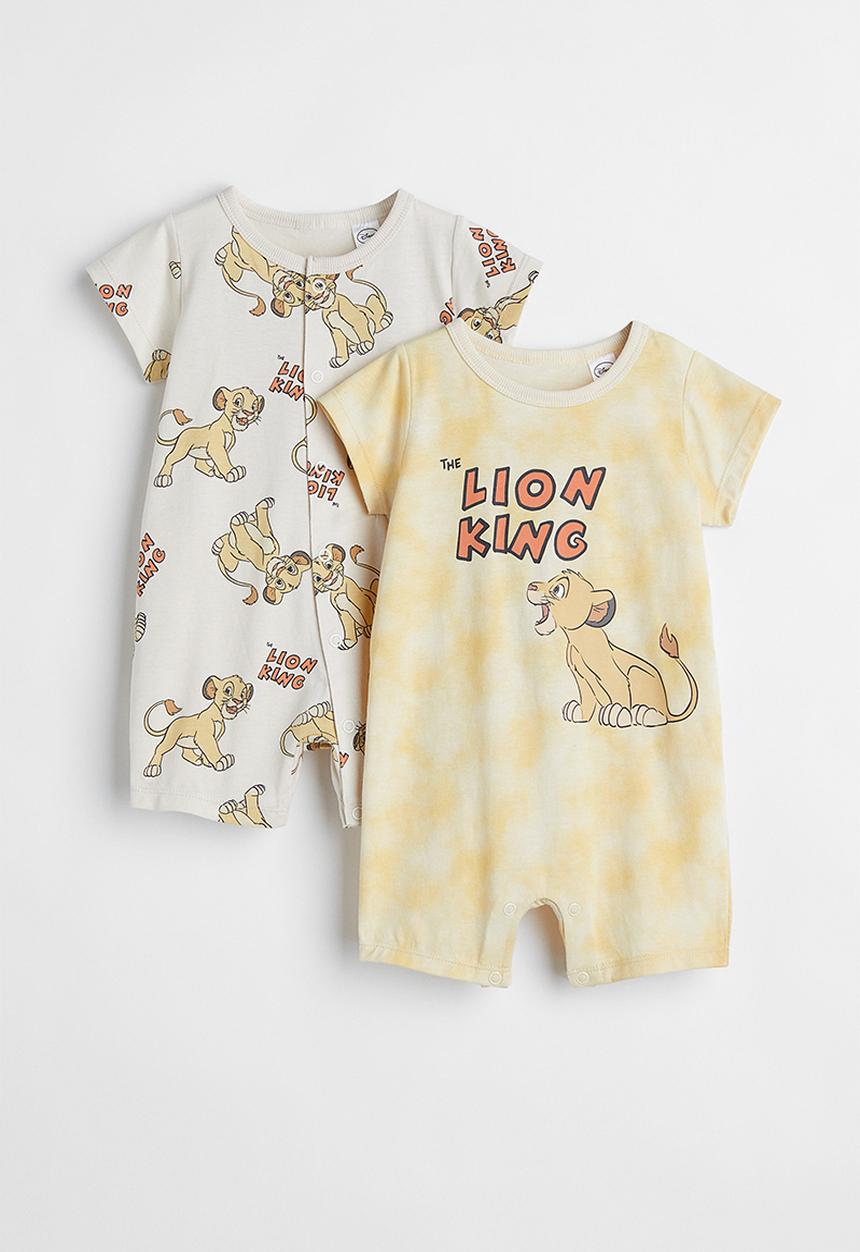 H&M - 2-Pack cotton pyjamas - yellow/the lion king