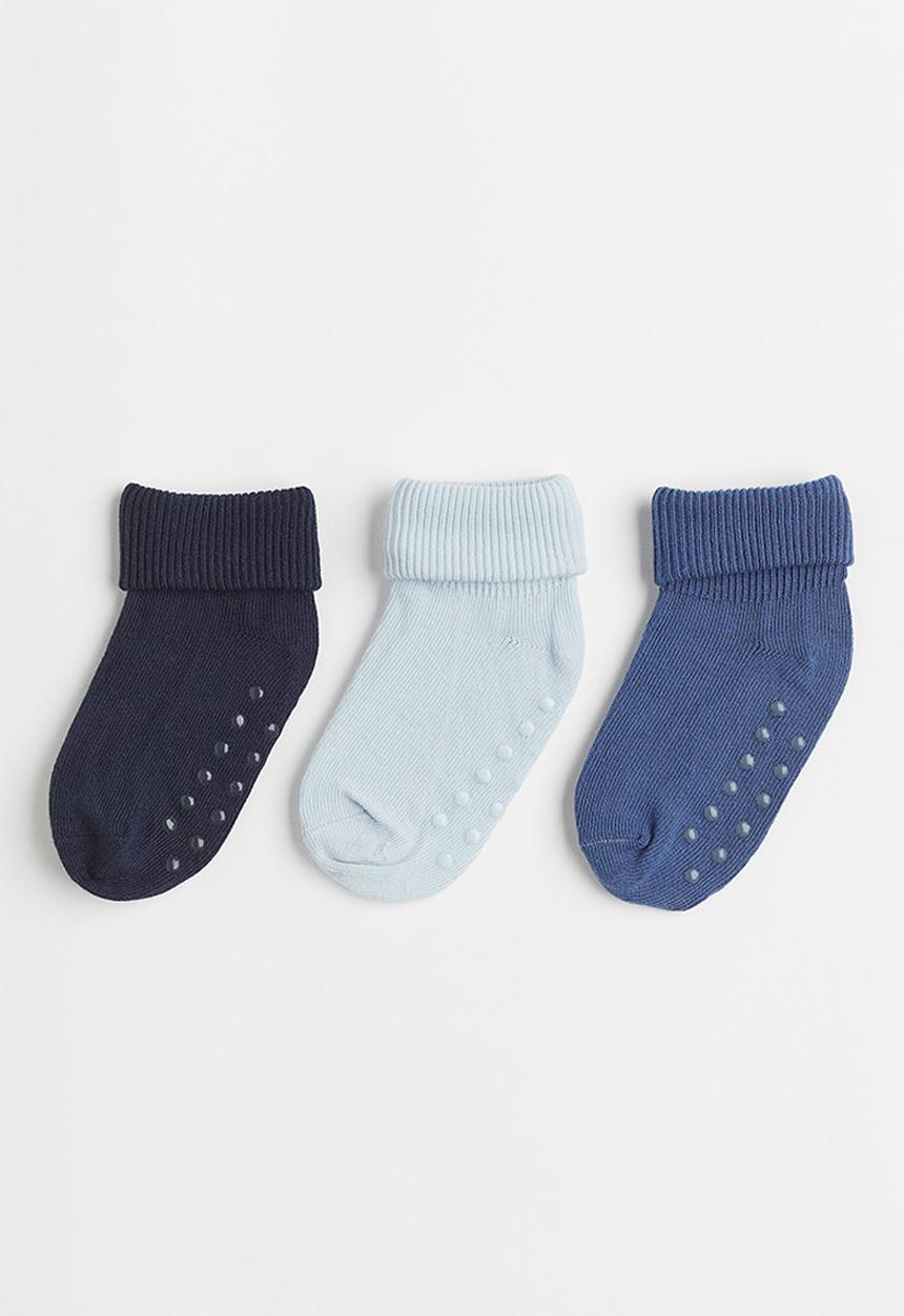 H&M - 3-Pack anti-slip-socks - blue