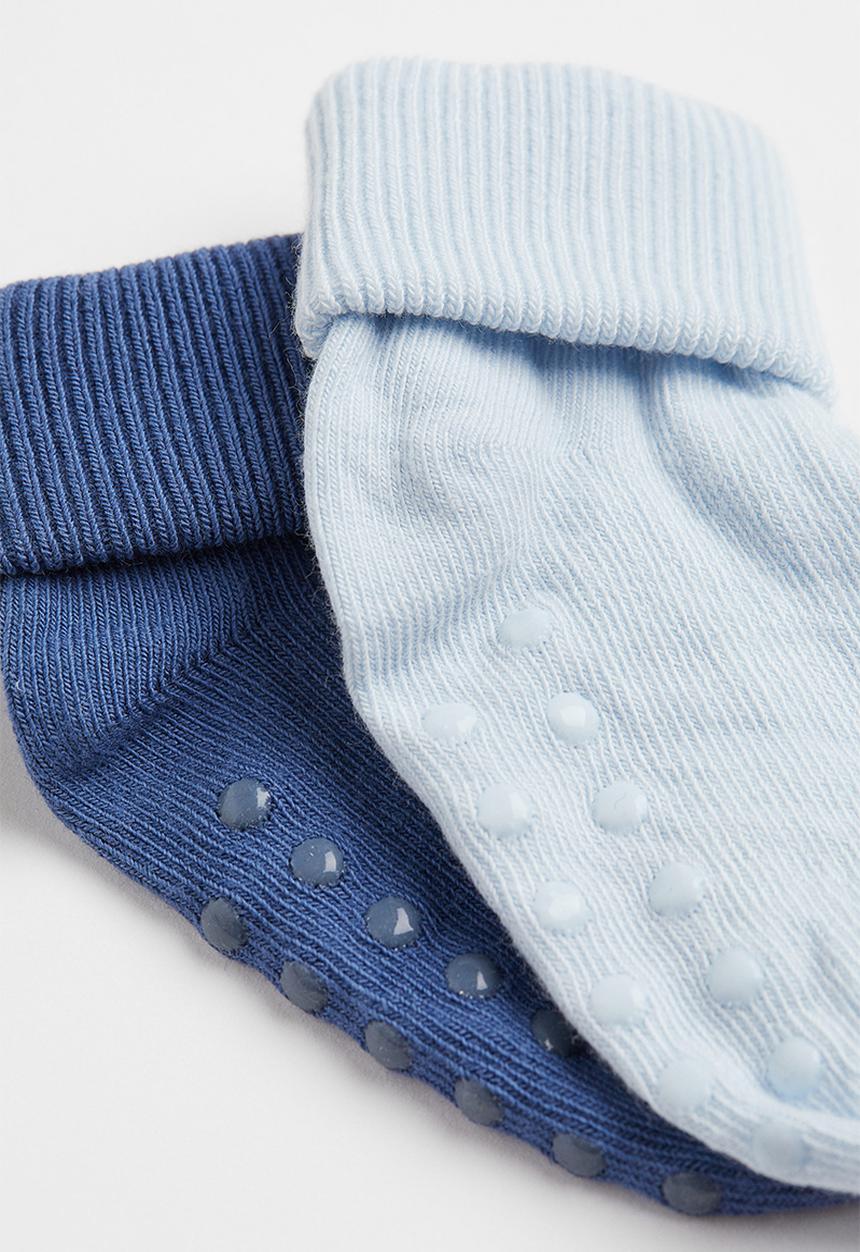 H&M - 3-Pack anti-slip-socks - blue