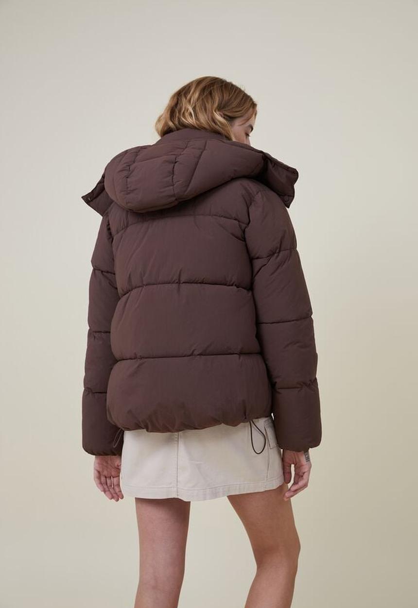 Cotton On - The recycled mother puffer jacket 3.0 - cedar brown