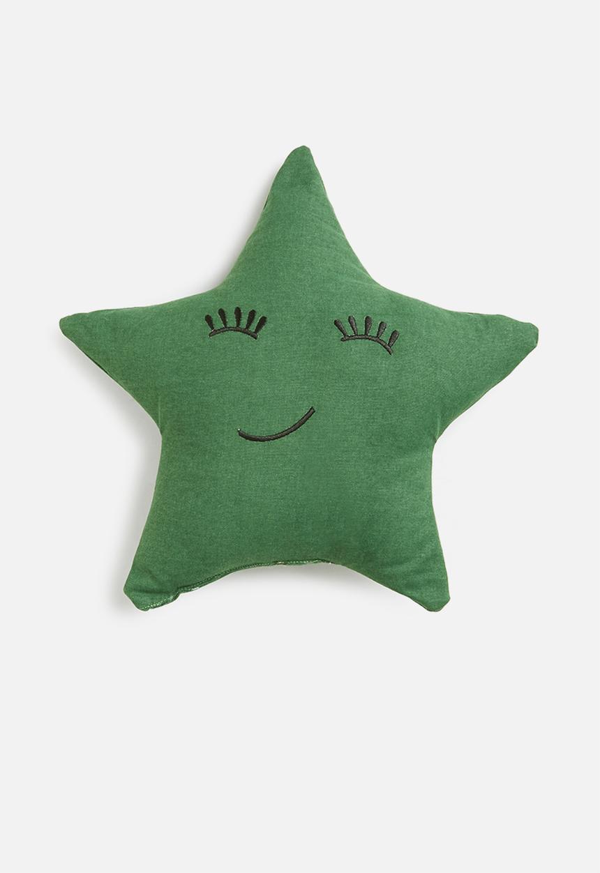 H&S - Star cushion - green
