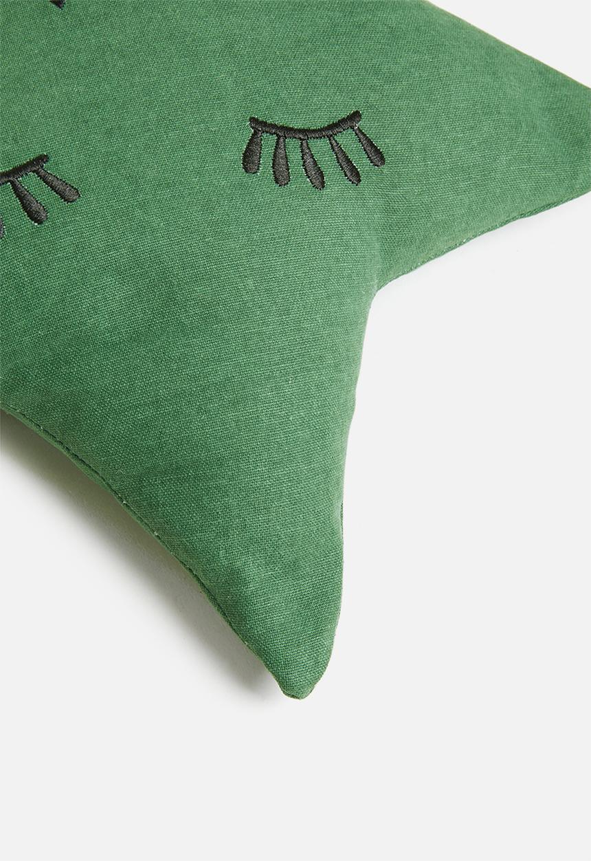 H&S - Star cushion - green