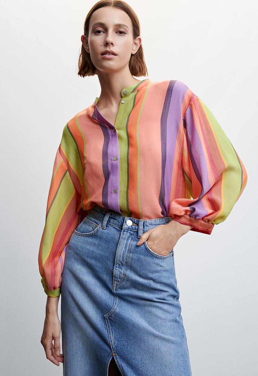 MANGO - Blouse palma-h - light pastel orange