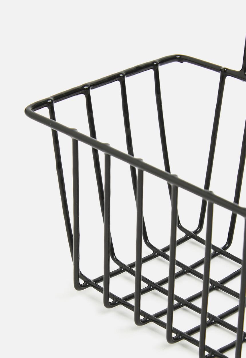 Storage Solutions - Over the door mesh storage basket - black