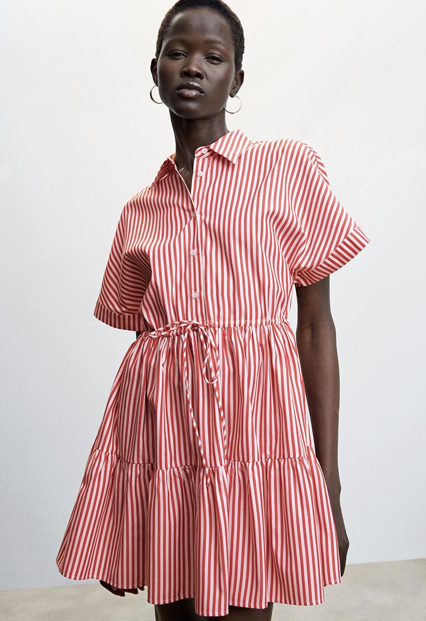 MANGO - Dress rayamil-h - red