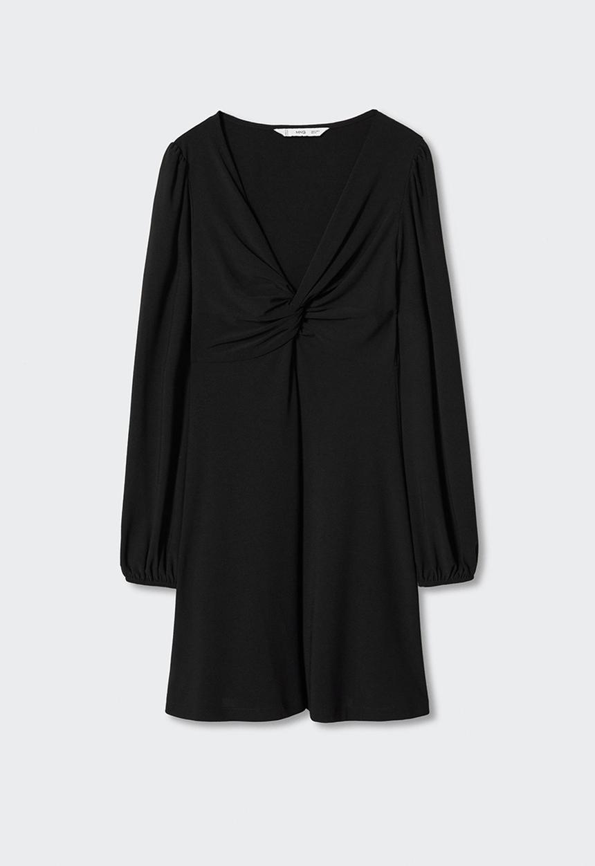 MANGO - Plus dress mossnud - black