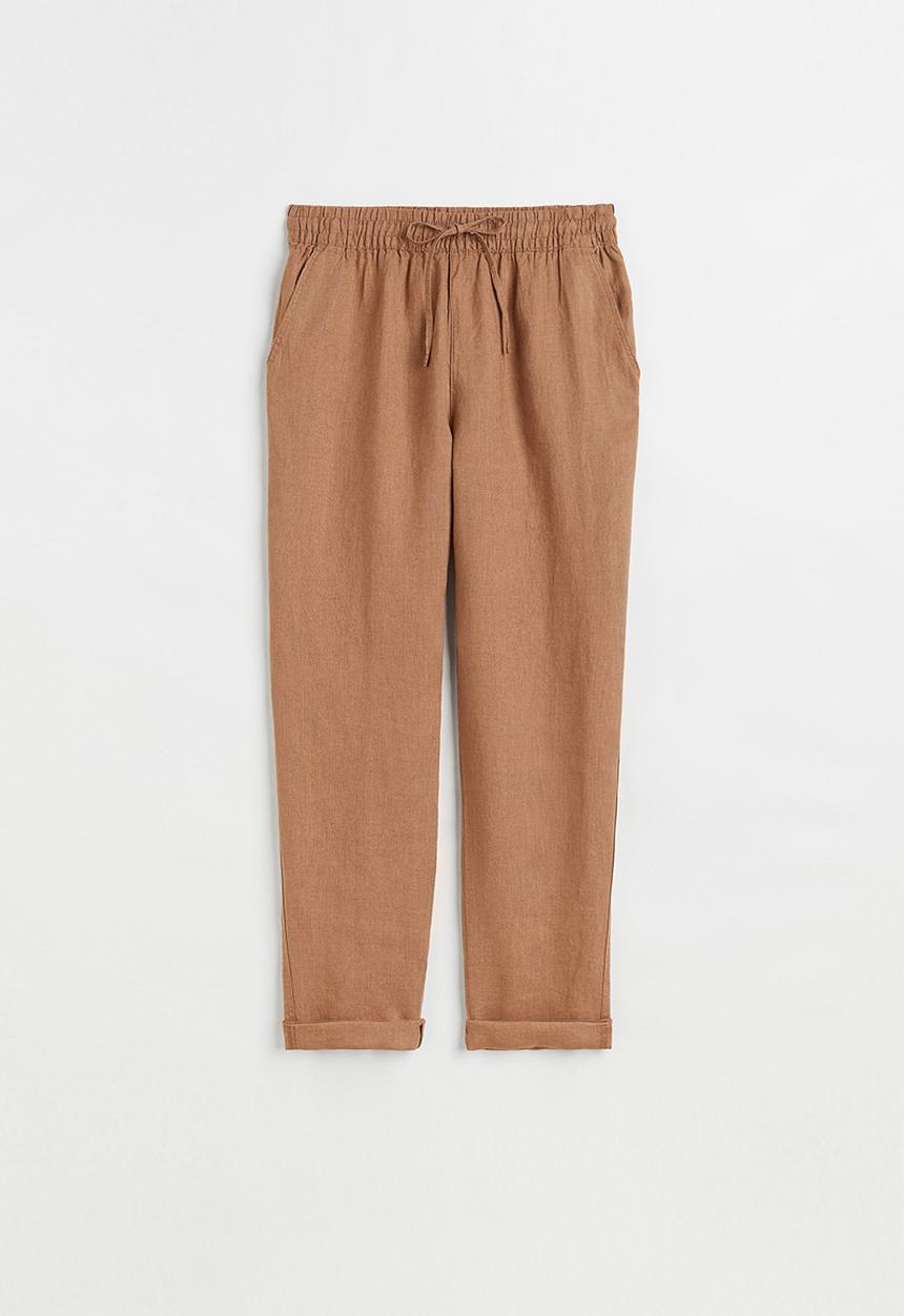 H&M - Linen joggers - dark beige