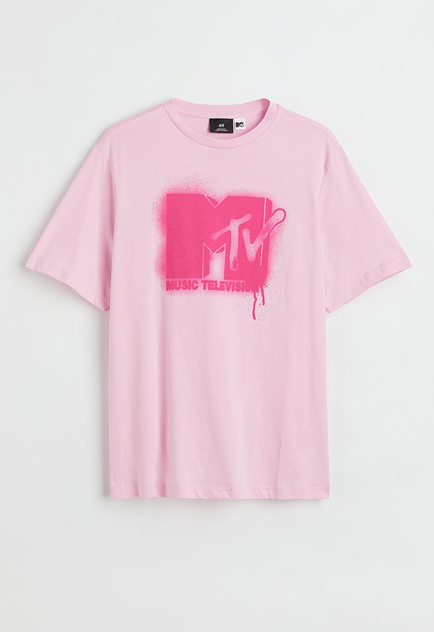 H&M - Regular fit T-shirt - light pink/mtv
