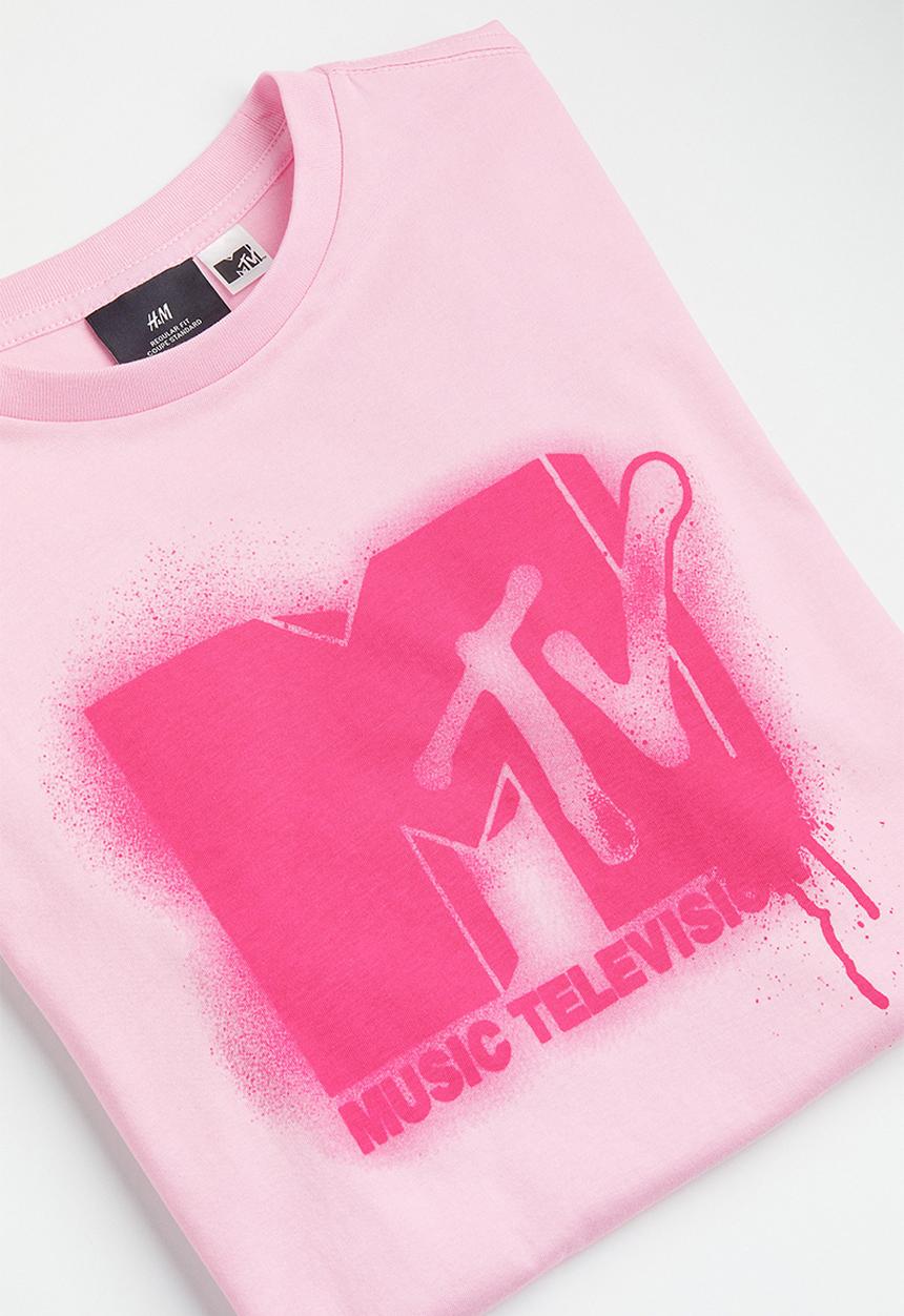 H&M - Regular fit T-shirt - light pink/mtv