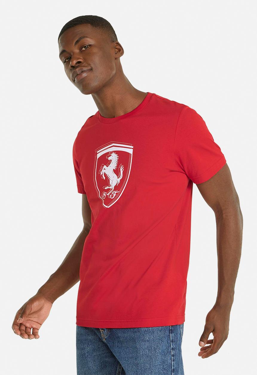 PUMA - Ferrari race tonal big shield tee - rosso corsa