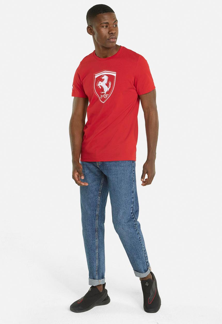 PUMA - Ferrari race tonal big shield tee - rosso corsa