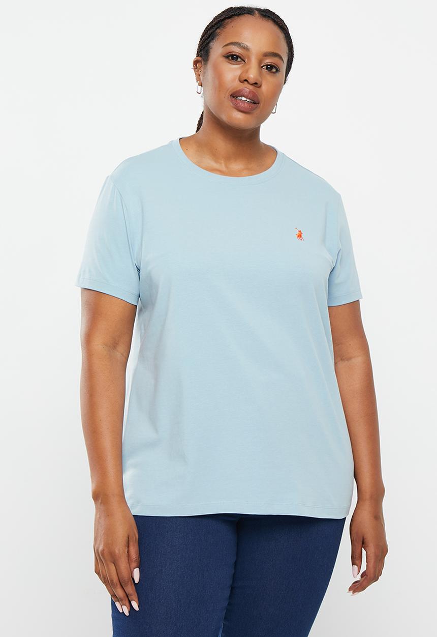 POLO - Plus wmn allie ss sml pony stretch t-shirt - light blue