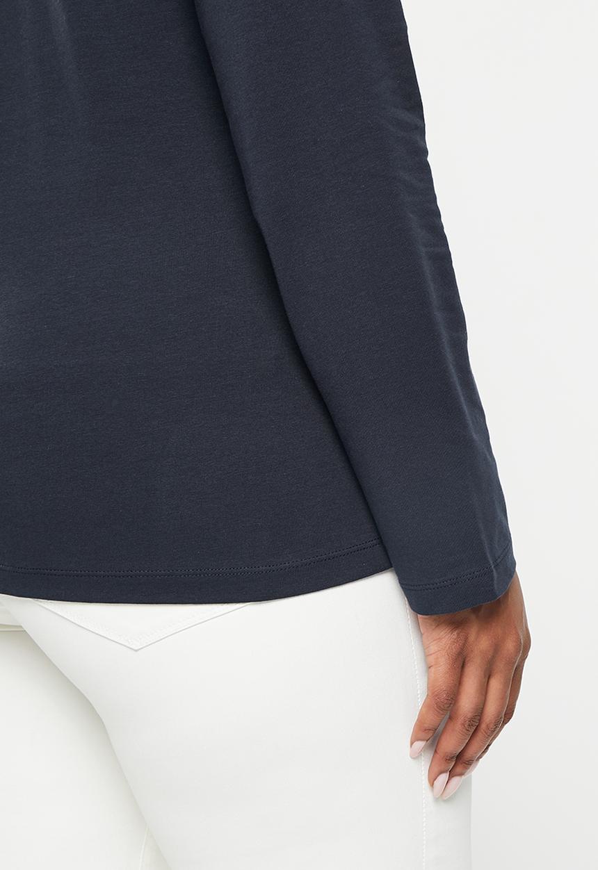 POLO - Plus wmn sml pony long sleeve t-shirt - navy