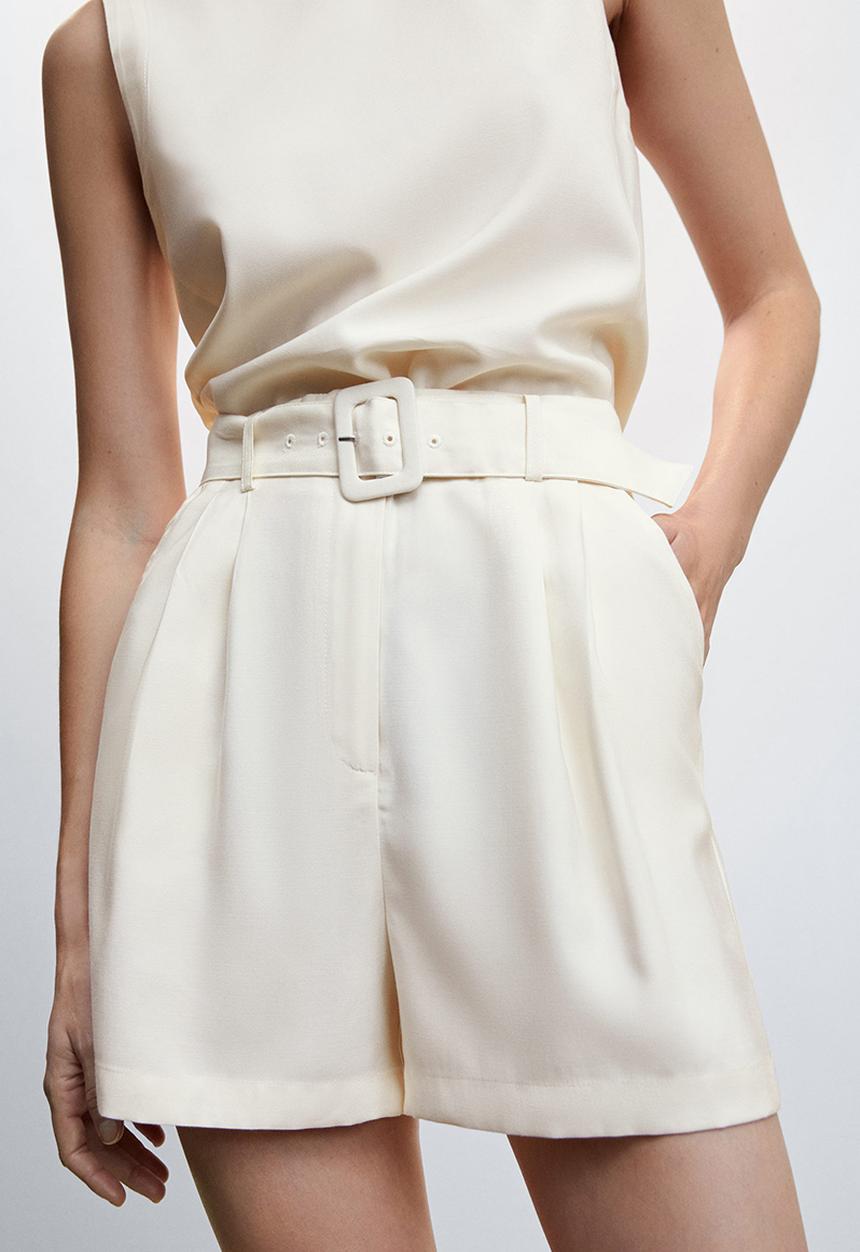 MANGO - Shorts ticket-h - off white
