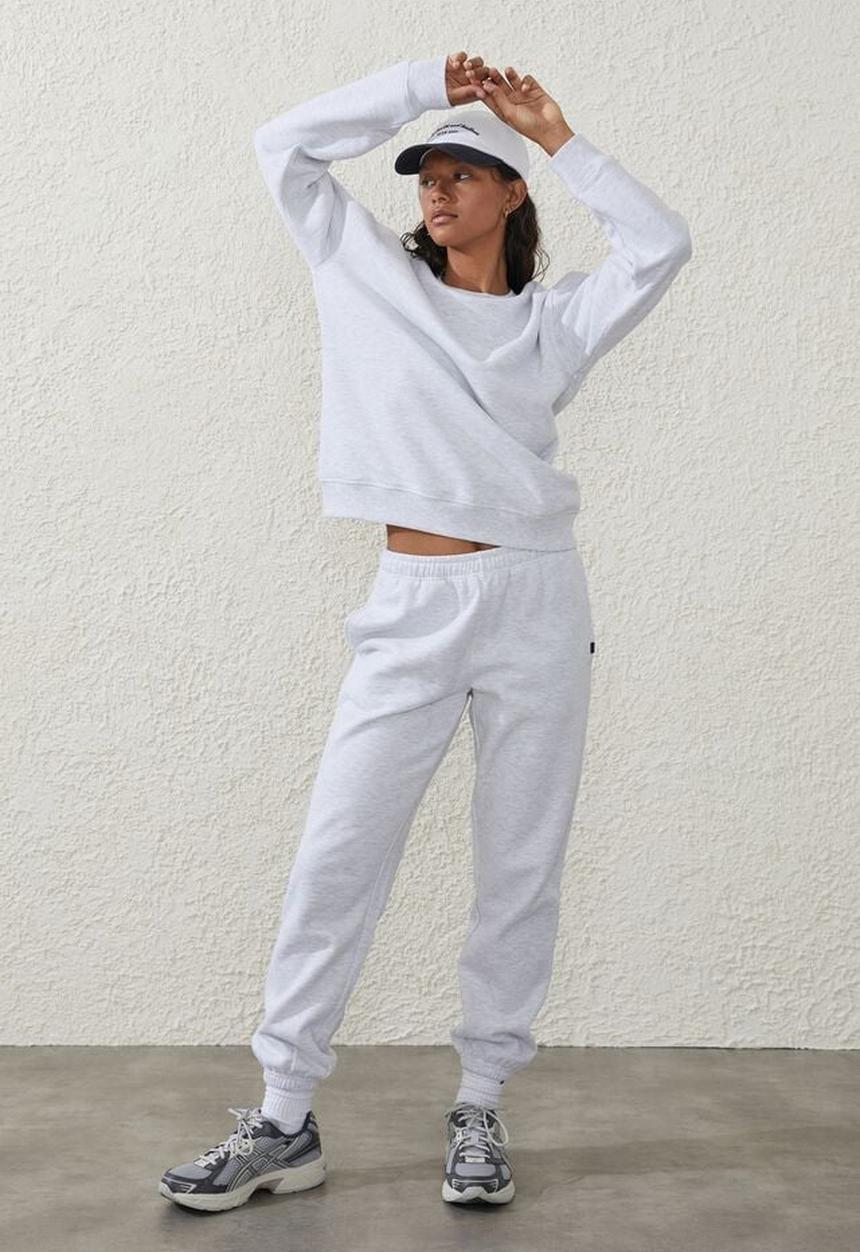 Cotton On - Plush essential crew jumper - cloudy grey marle