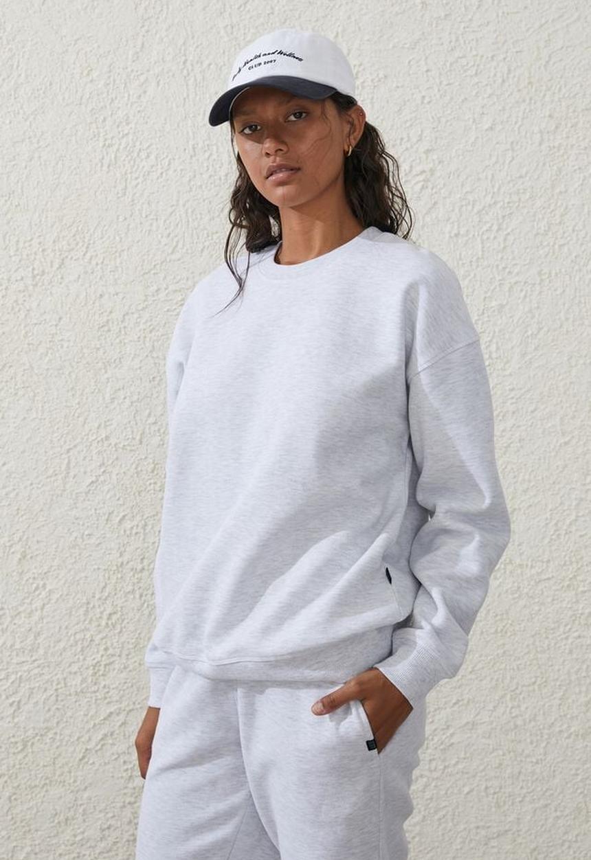 Cotton On - Plush essential crew jumper - cloudy grey marle