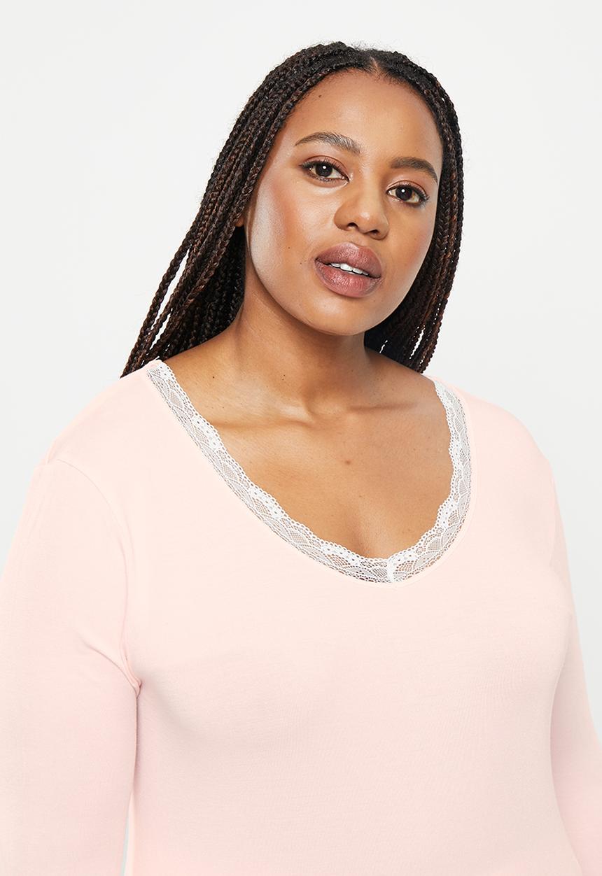 DORINA - Plus pampas top - pink