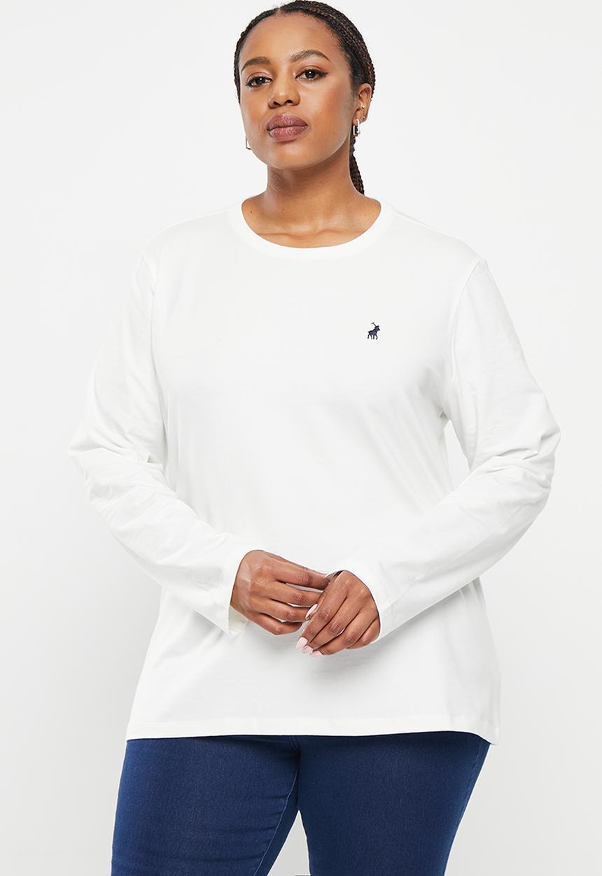 POLO - Plus wmn sml pony long sleeve t-shirt - ecru