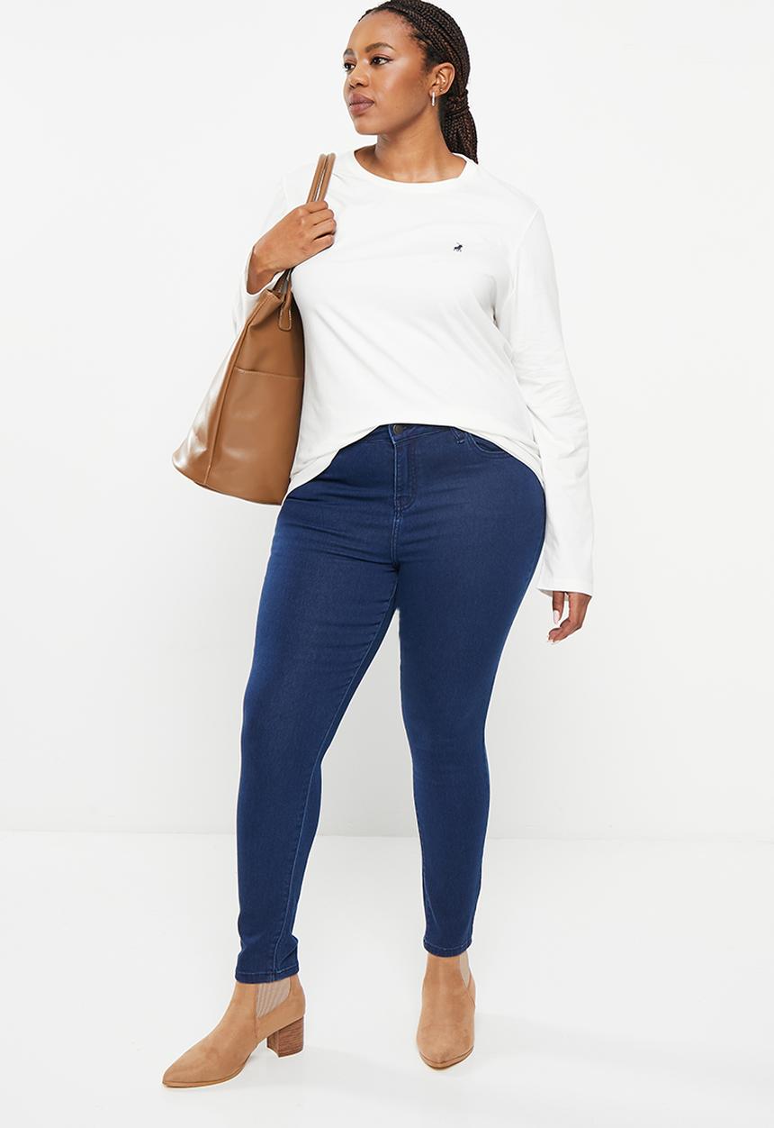 POLO - Plus wmn sml pony long sleeve t-shirt - ecru