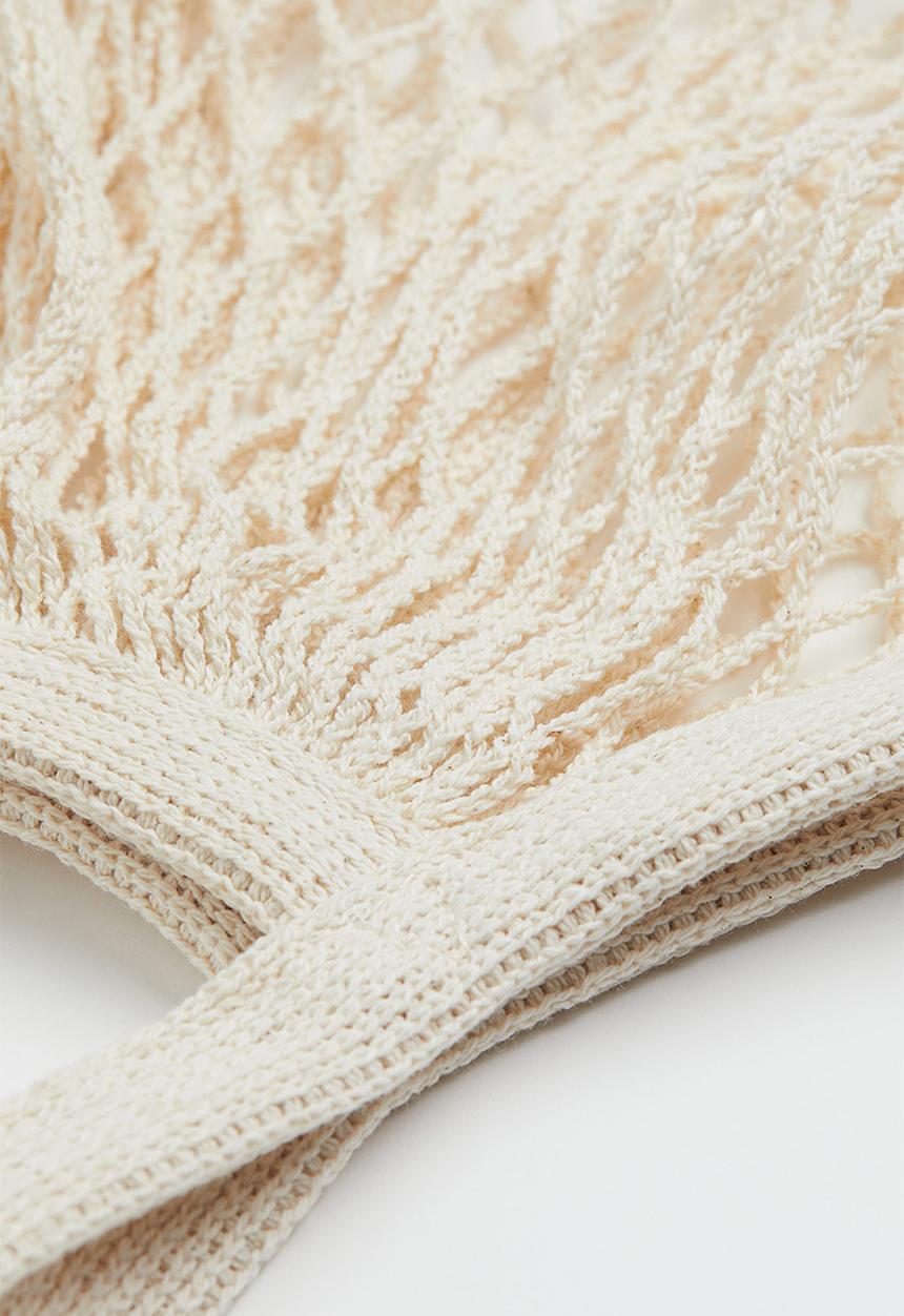 H&M - Cotton string bag - cream