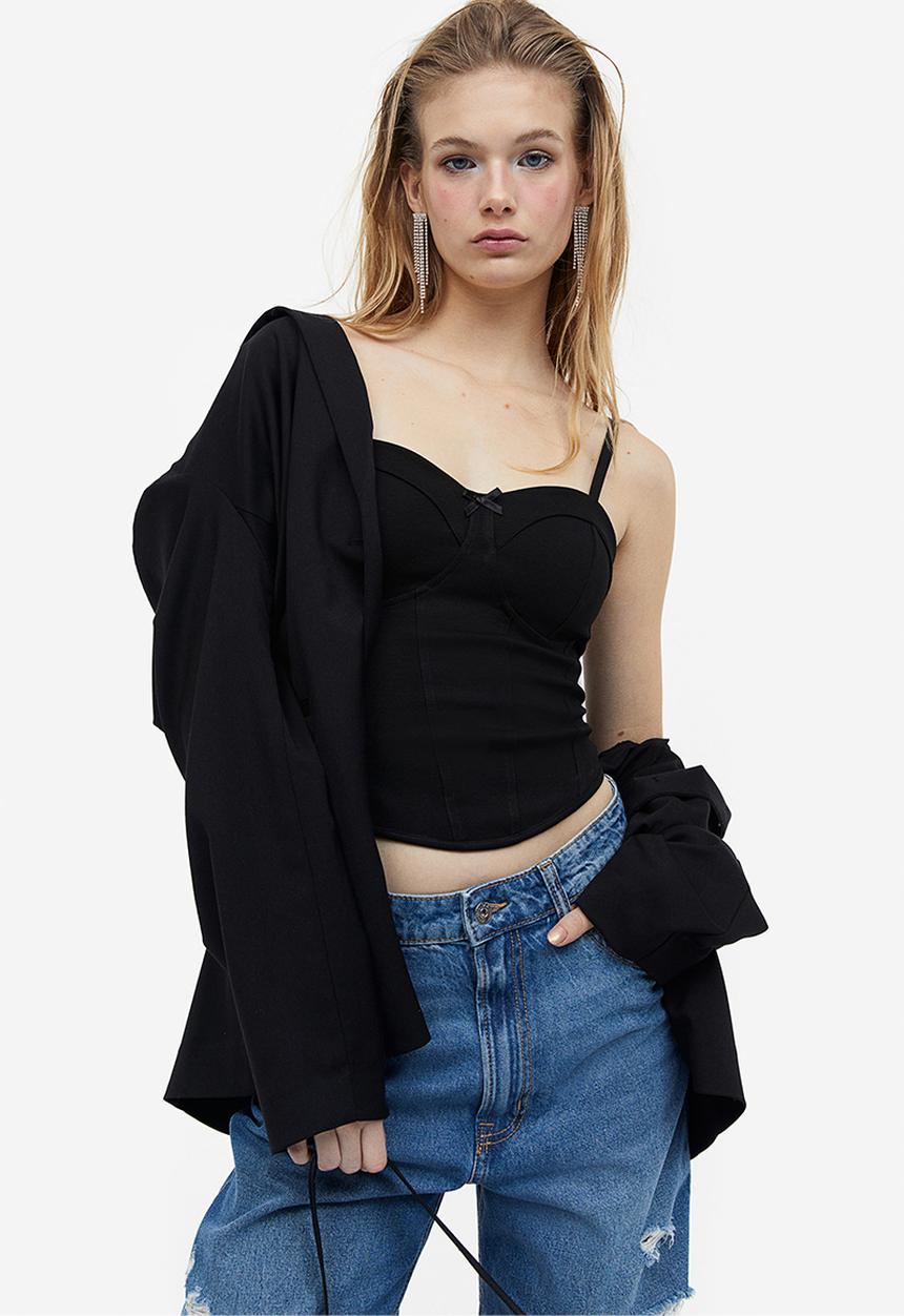 H&M - Bustier top - black