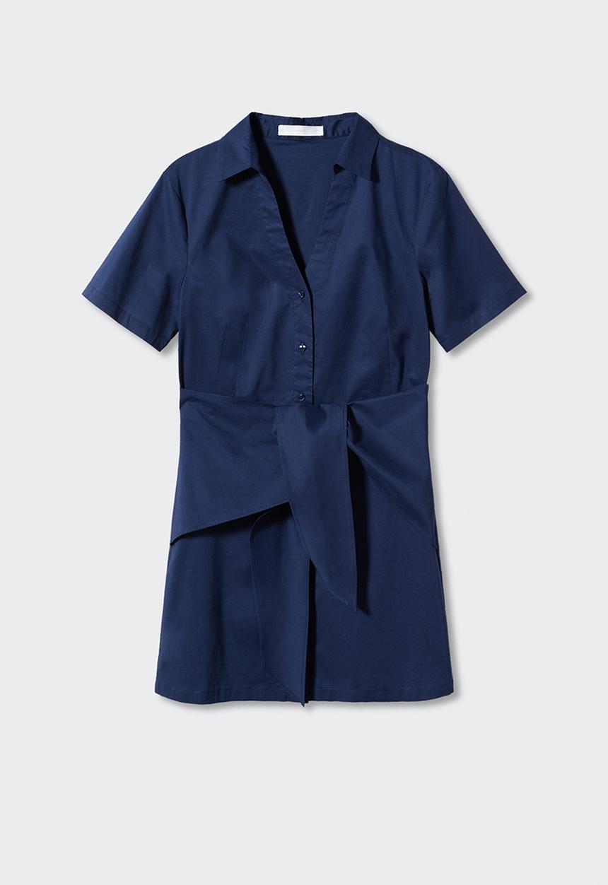MANGO - Dress pop-h - navy