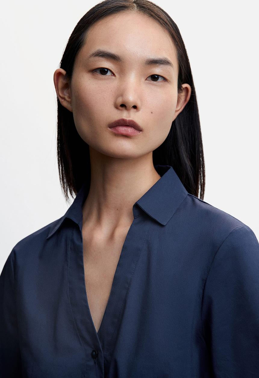 MANGO - Dress pop-h - navy