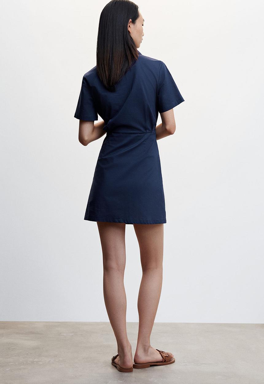 MANGO - Dress pop-h - navy