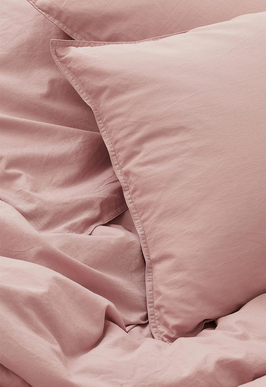H&M - Queen/king size cotton duvet cover set - powder pink
