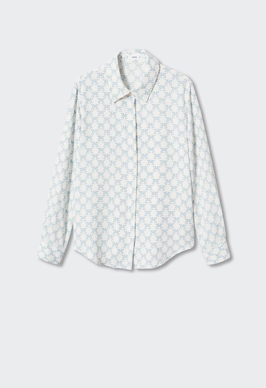 MANGO - Shirt basic - light pastel blue