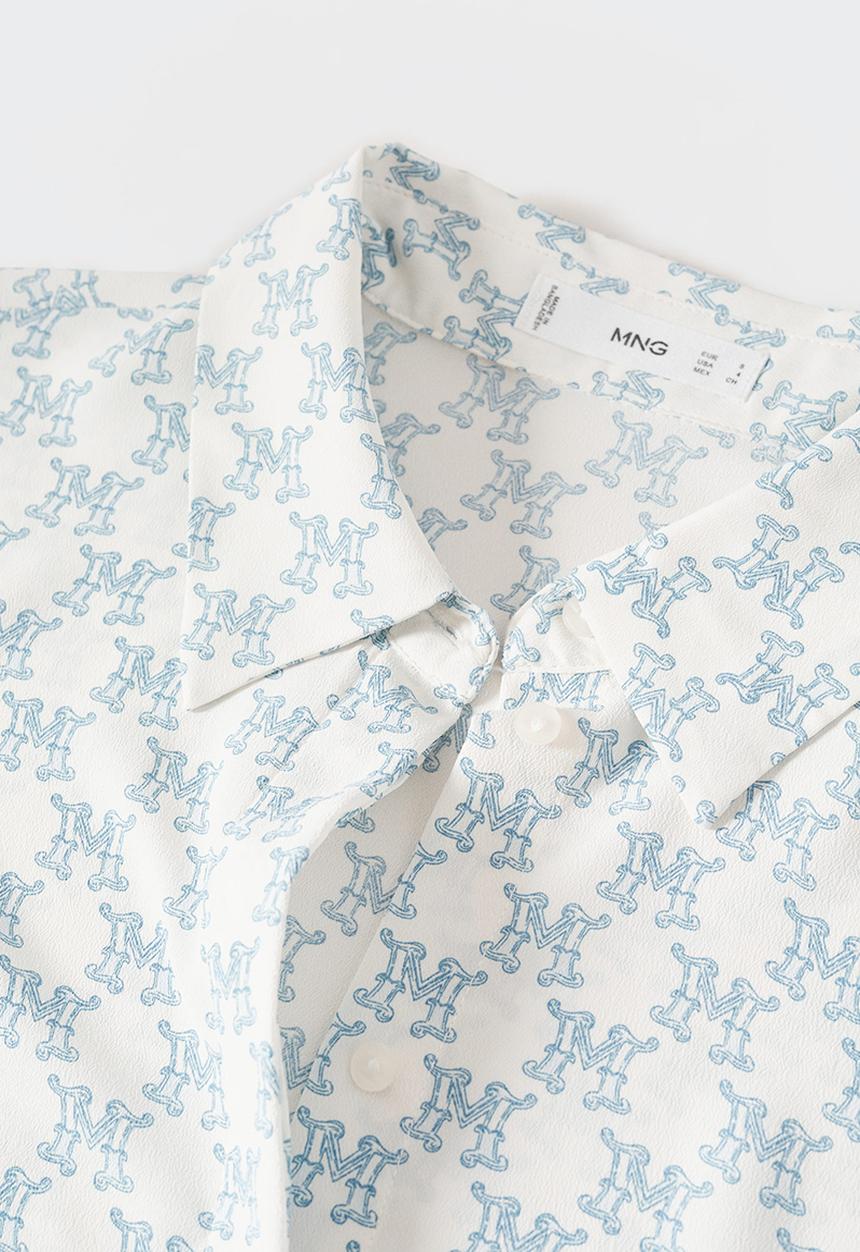 MANGO - Shirt basic - light pastel blue
