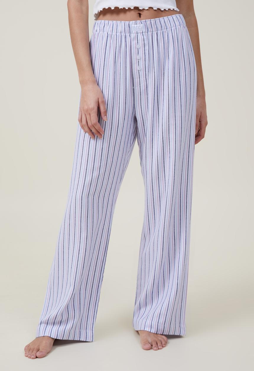 Cotton On - Flannel boyfriend boxer pant - ruby woven stripe